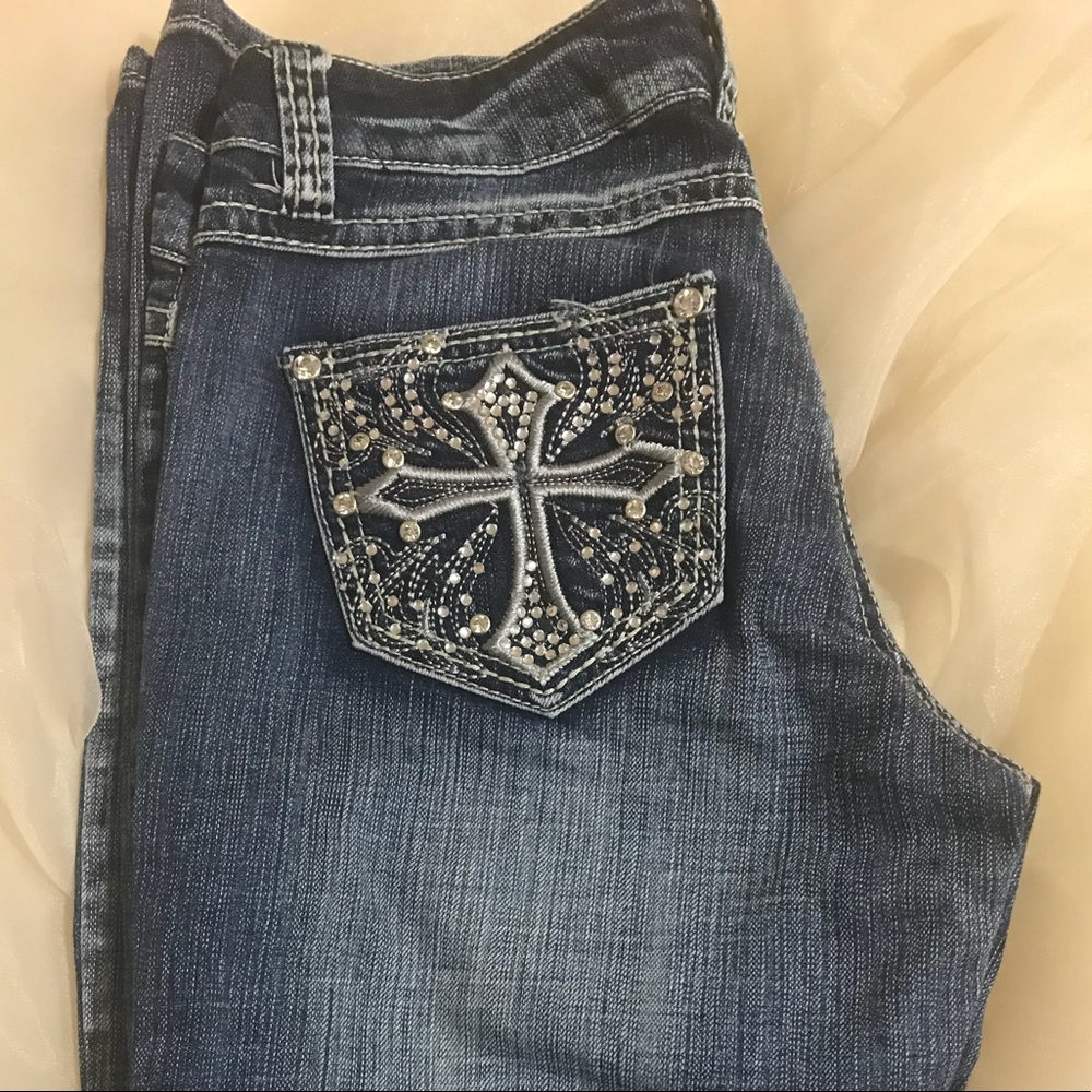 Wired heart boot cut jeans